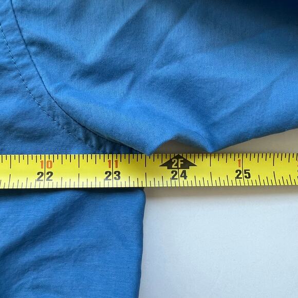 North Face Blue Button Up Nylon Shirt Utility Gorpcore Button Up Lightweight L - Picture 11 of 12